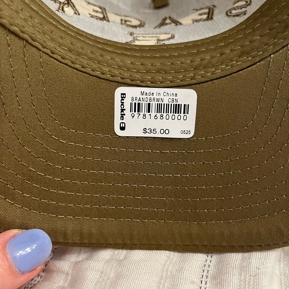 Seager Western Brand Two-Tone Trucker Hat - White & Brown NWT - Picture 3 of 3